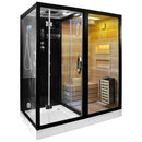 Mazur MO-1752B RECHTES TRIO, Trockensauna, Dampfsauna und Duschkabine 180 x 110 x 223 cm
