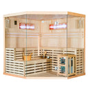 Mazur MO-EA5CS Trockensauna mit HARVIA 8 kW Heizgerät und Salzstein 200 x 200 x 200 cm