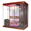 Mazur MUE-1389 Trockensauna mit HARVIA 3 kW Ofen + Duschkabine mit Hydromassage- und Saunafunktion 200 x 120 x 210 cm