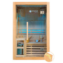 Mazur MO-EA2S Trockensauna mit HARVIA 3,5 kW Heizgerät, Salzstein und Wandisolierung 120 x 105 x 190 cm