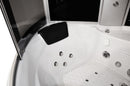 Mazur MO-08150S Schwarze Spa-Badezimmerkabine mit Hydromassage- und Dampfsaunafunktion, 150 x 150 x 220 cm