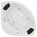 Mazur MO-08150 Schwarze Whirlpool-Badewanne mit Hydromassage 150 x 150 x 220 cm