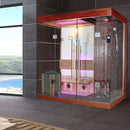 Mazur MUE-1389 Trockensauna mit HARVIA 3 kW Ofen + Duschkabine mit Hydromassage- und Saunafunktion 200 x 120 x 210 cm