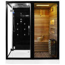 Mazur MO-1752B RECHTES TRIO, Trockensauna, Dampfsauna und Duschkabine 180 x 110 x 223 cm