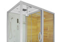 Mazur MO-1752W RECHTES TRIO, Trockensauna, Dampfsauna und Duschkabine 180 x 110 x 223 cm
