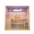 Mazur MO-EA4S XL Trockensauna mit HARVIA 8 kW Ofen, Salzstein und Wandisolierung 200 x 180 x 200 cm
