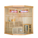 Mazur MO-EA3CS Trockensauna mit HARVIA 6 kW Heizgerät, Salzstein und Wandisolierung 150 x 150 x 200 cm