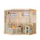 Mazur MO-EA5CS Trockensauna mit HARVIA 8 kW Heizgerät und Salzstein 200 x 200 x 200 cm