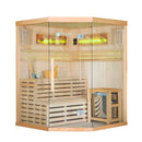 Mazur MO-EA3CS Trockensauna mit HARVIA 6 kW Heizgerät, Salzstein und Wandisolierung 150 x 150 x 200 cm