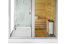 Mazur MO-1752W RECHTES TRIO, Trockensauna, Dampfsauna und Duschkabine 180 x 110 x 223 cm