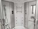 Mazur MO-08150S WEISSE SPA-Badezimmerkabine mit Hydromassage- und Dampfsaunafunktion 150 x 150 x 220 cm