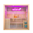 Mazur MO-EA4S XL Trockensauna mit HARVIA 8 kW Ofen, Salzstein und Wandisolierung 200 x 180 x 200 cm