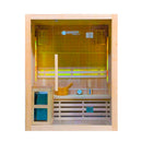 Mazur MO-EA3S Trockensauna mit HARVIA 3,5 kW Heizgerät, Salzstein und Wandisolierung 150 x 120 x 190 cm
