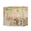 Mazur MO-EA5CS Trockensauna mit HARVIA 8 kW Heizgerät und Salzstein 200 x 200 x 200 cm