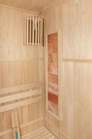 Mazur MO-EA3S Trockensauna mit HARVIA 3,5 kW Heizgerät, Salzstein und Wandisolierung 150 x 120 x 190 cm
