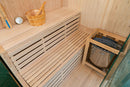 Mazur MO-EA3CS Trockensauna mit HARVIA 6 kW Heizgerät, Salzstein und Wandisolierung 150 x 150 x 200 cm