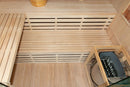 Mazur MO-EA4S Trockensauna mit HARVIA 6 kW Ofen, Salzstein und Wandisolierung 180 x 160 x 200 cm