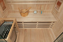 Mazur MO-EA3S Trockensauna mit HARVIA 3,5 kW Heizgerät, Salzstein und Wandisolierung 150 x 120 x 190 cm