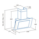 Cata Dunstabzugshaube Thalassa 1200 XGBK - Black A+++