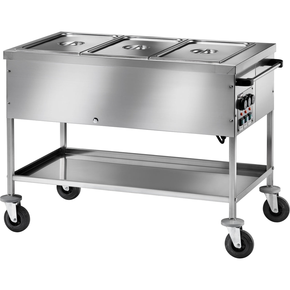 Neumärker Food Service Trolley 3x 1/1 GN | Bain-Marie Transport Trolley | 150 mm Basin Depth