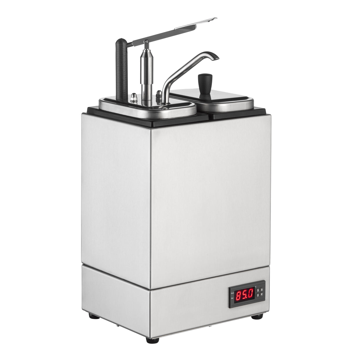 Neumärker Soßenspender 2x 3 Liter | beheizt | mit 1 Pumpe und 1 Behälter