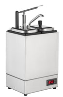Neumärker Soßenspender 2x 3 Liter | beheizt | mit 1 Pumpe und 1 Behälter