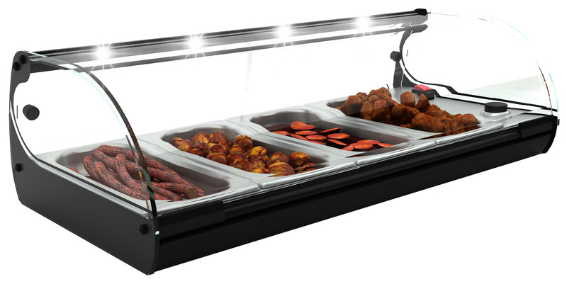 Neumärker Warmhaltevitrine Cristal 4 | 4x GN 1/3 x 40 mm
