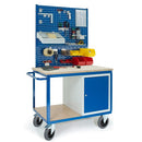 Rollcart Werkstattwagen mit Stahlschrank 2x Lochplatten 1x Schlitzplatte 1150x750