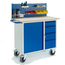 Rollcart Werkstattwagen mit 4 Schubladen 1 Stahlschrank 1x Lochplatte 1000x600