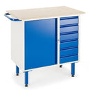Rollcart Kleine Werkbank 6 Schubladen 1 Stahlschrank 1000x600