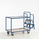 Rollcart Tischwagen mit 2 Trittstufen (2 Etagen) 990x590