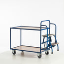Rollcart Tischwagen mit 2 Trittstufen (2 Etagen) 990x590