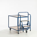 Rollcart Tischwagen mit 2 Trittstufen (2 Etagen) 990x590