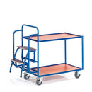 Rollcart Tischwagen mit 2 Trittstufen (2 Etagen) 990x590