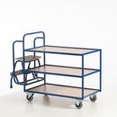 Rollcart Tischwagen mit 2 Trittstufen (3 Etagen) 990x590