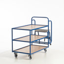 Rollcart Tischwagen mit 2 Trittstufen (3 Etagen) 990x590