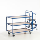 Rollcart Tischwagen mit 2 Trittstufen (3 Etagen) 990x590