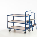 Rollcart Tischwagen mit 2 Trittstufen (3 Etagen) 990x590