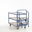 Rollcart Tischwagen mit 2 Trittstufen (3 Etagen) 990x590