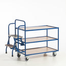 Rollcart Tischwagen mit 2 Trittstufen (3 Etagen) 990x590