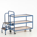 Rollcart Tischwagen mit 2 Trittstufen (3 Etagen) 990x590