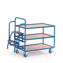 Rollcart Tischwagen mit 2 Trittstufen (3 Etagen) 990x590