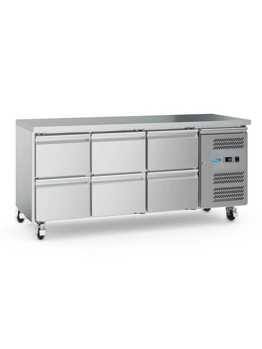 MAXIMA Gastro Kühltisch - 465 l - 180 cm - 3 Türen