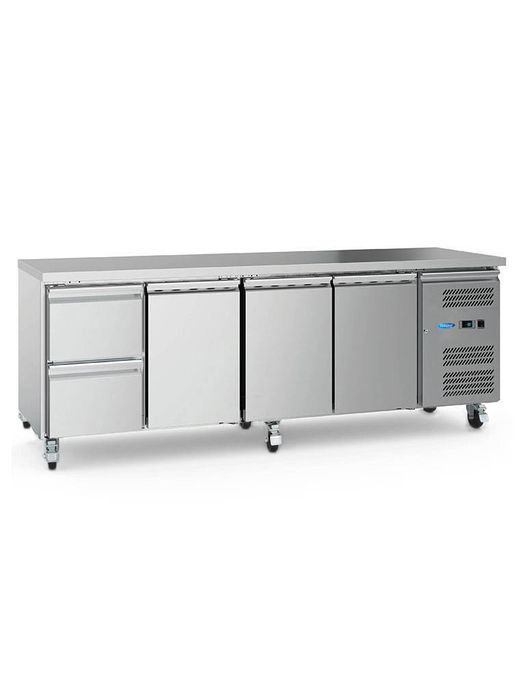 MAXIMA Gastro Kühltisch - 223 cm - 4 Türen