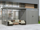 StarLine Metal Shed Model Style 4.45 m² Economy Set 5 Aluminum Grey