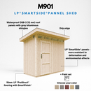 Timbela Gartenhaus mit LP® SmartSide® M901 – 118 x 250 cm – 3 m2 – Bild 6