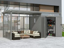 StarLine Metal Shed Model Style 4.45 m² Economy Set 5 Aluminum Grey