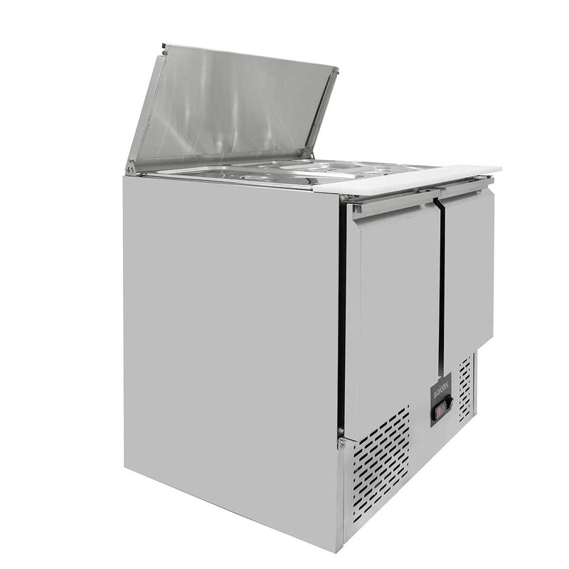 Saladette Vaiotec EASYLINE 700 / 2 compartiments avec couvercle à charnière 