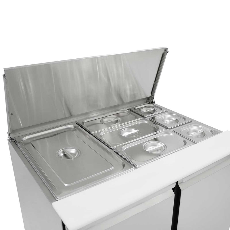 Saladette Vaiotec EASYLINE 700 / 2 compartiments avec couvercle à charnière 