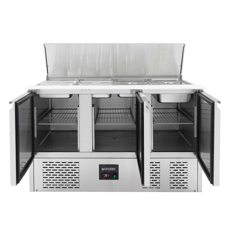 Saladette Vaiotec EASYLINE 700 / 3 compartiments avec couvercle à charnière 
